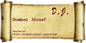 Dombai József névjegykártya