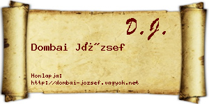 Dombai József névjegykártya